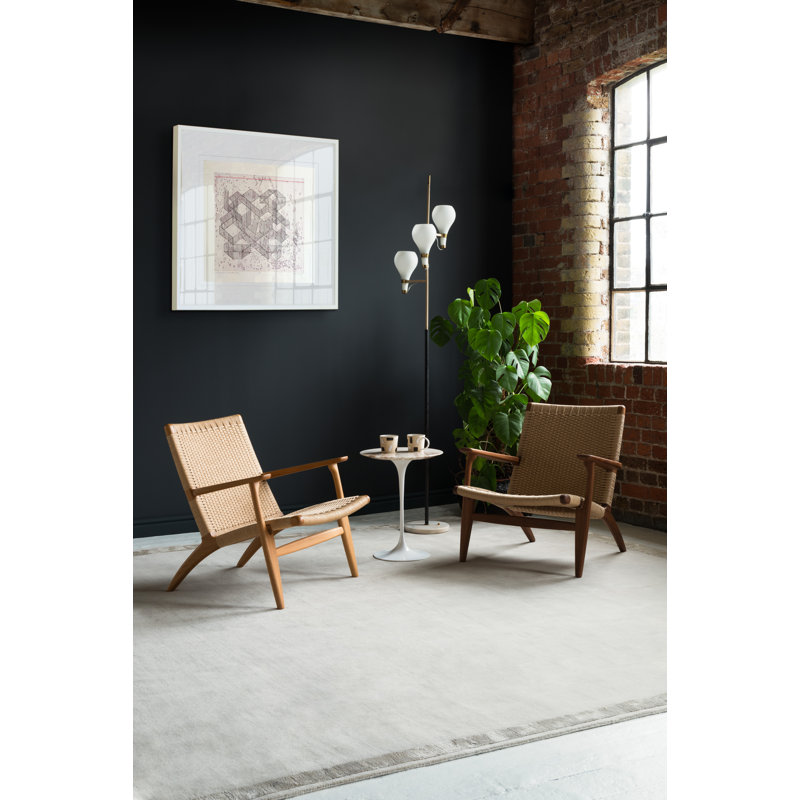 Farrow & Ball Silk Border Holland Stone Area Rug, Rectangle 6' x 9'