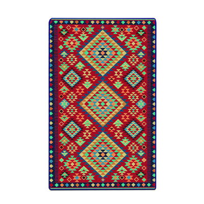 Durable Hall Carpet (4.9 x 6.6 ft), 100% Polyester, 0.4 in Pile Height | Antibacterial, Non-Slip Underside, Machine Washable at 86°F | Perfect for High Traffic Areas, Easy Care & Stylish Home Décor
