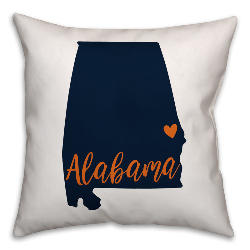 Alabama Pride Throw Pillow, 16" x 16"