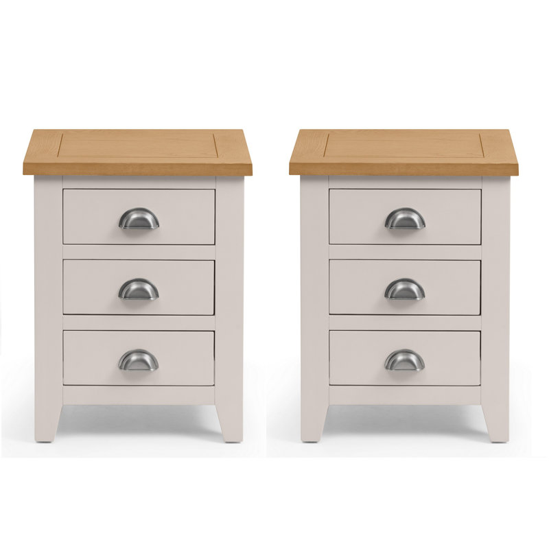 Port Mahon 48cm W Solid Wood Bedside Table
