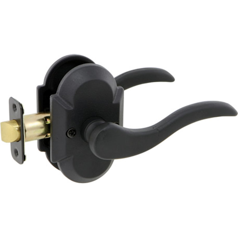 Sandcast Collection Keyed (Entry) Door Lever, Right, Aged Black