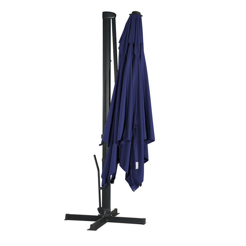 Parasol en porte-à-faux rectangulaire 13 pi x 10 pi Myleene, Bleu marine