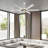 68"/78" Modern 6-Blade Large Indoor LED Ceiling Fan with Remote Control and Light Kit -1039895536-1039895539