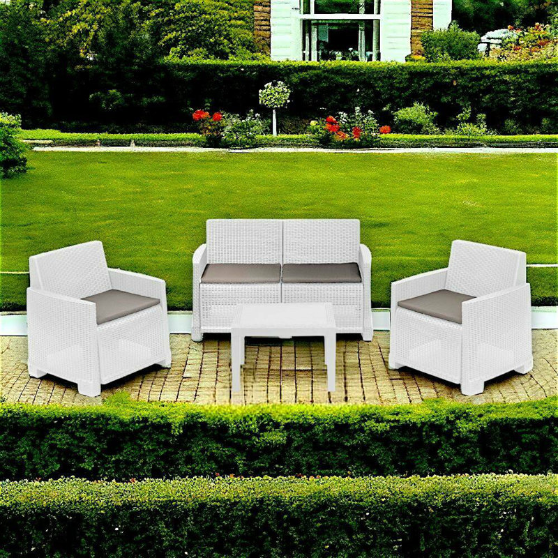 Alvada Rectangular 2 - Person 66cm L Outdoor, White