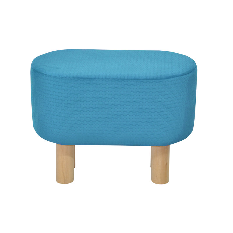 Kivi Polyester Blend Upholstered Bench, Blue