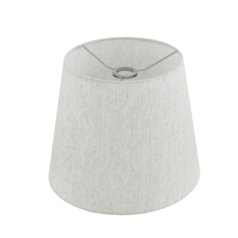 16" Tan Linen Empire Lamp Shade with Chrome Fitter