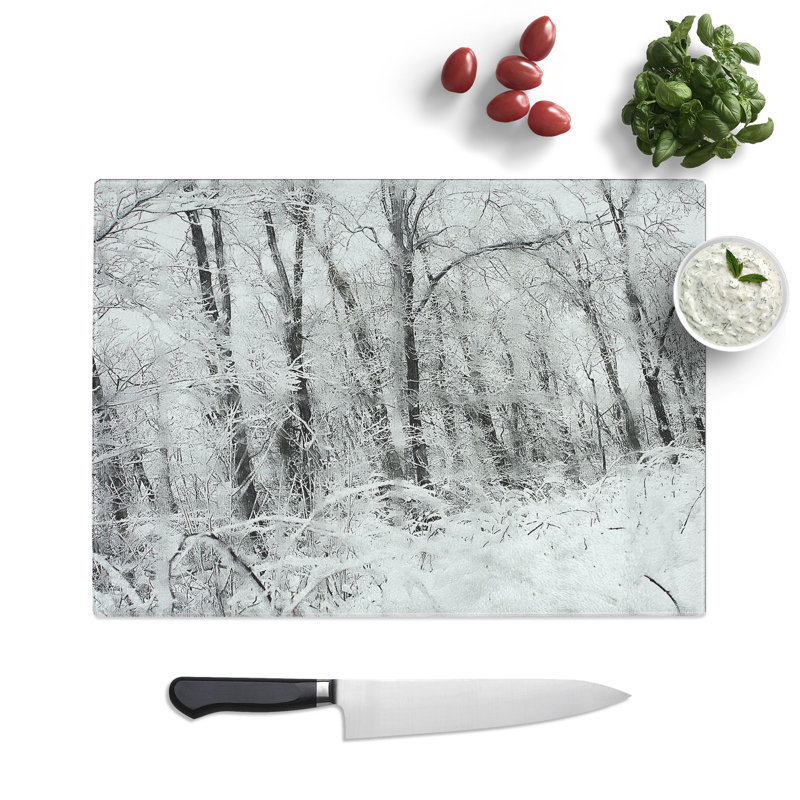Winter Forest Vol.4 Painting Chopping Board, 0.4cm H x 28.5cm W x 39cm L