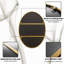 Hun Oval Vanity Mirror Wall Mounted Mirror Ideal for Bedroom, Entryway, Living Room-698440141-698440142
