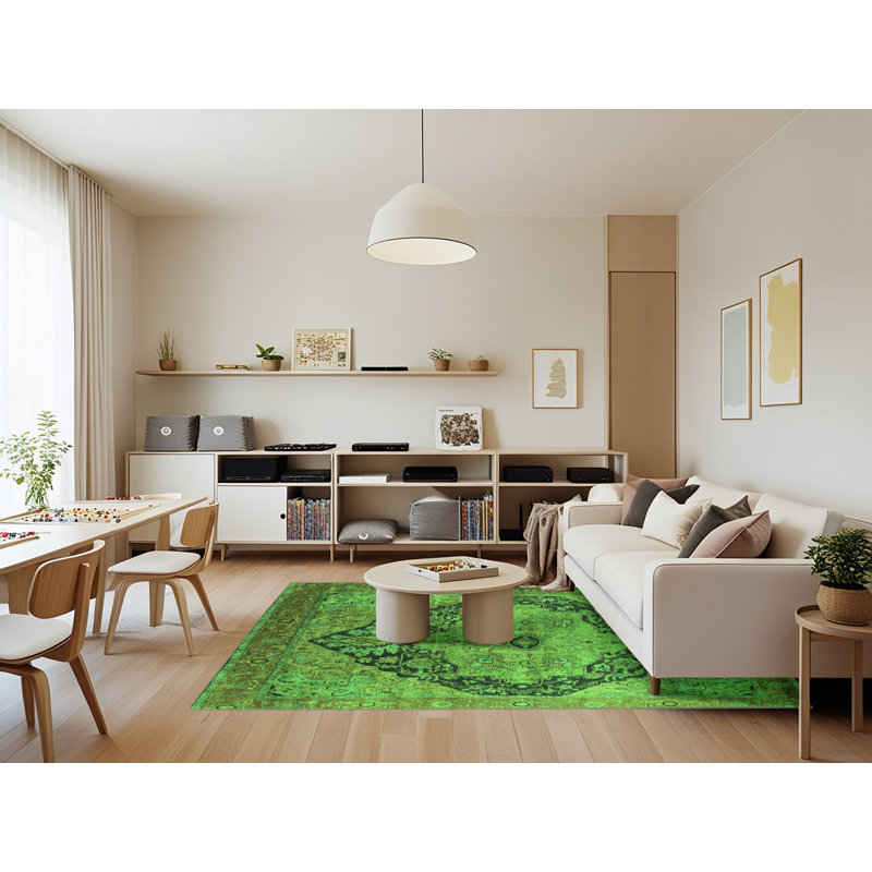 Washable Oriental Indoor Rug, Rectangle 7' x 9'