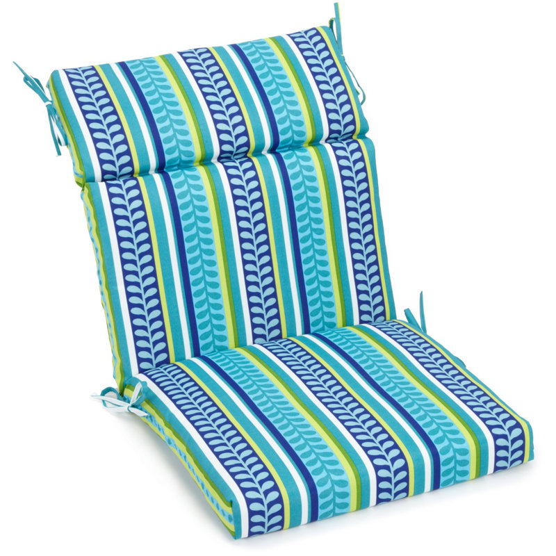 Outdoor Seat/Back Chair Cushion, 18" W x 38" D, Montfleuri Sangria