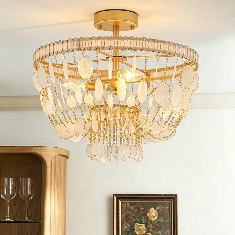 Plafonnier semi-encastré 3 lumières Shell