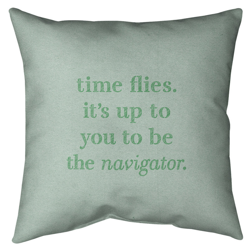 Coussin décoratif intérieur/extérieur time vole, 18 po x 18 po, Vert