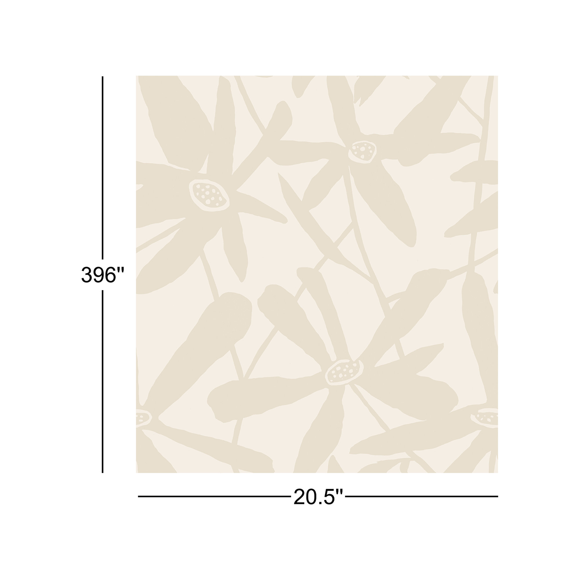 Brookstead Floral Wallpaper, Neutral