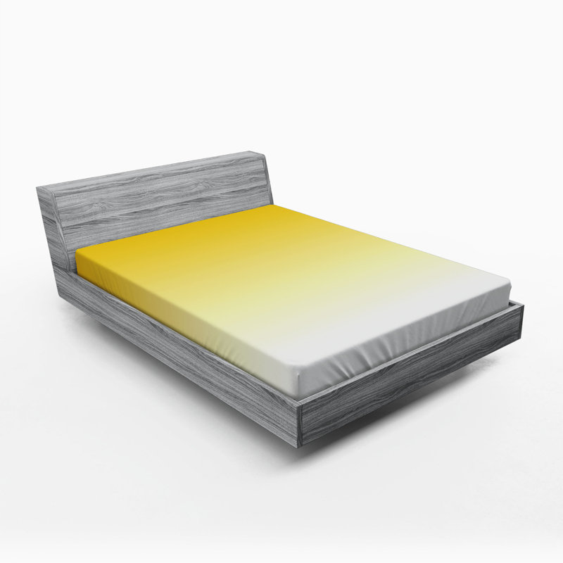 Microfiber Fitted Sheet, Queen Fitted Sheet, Yellow