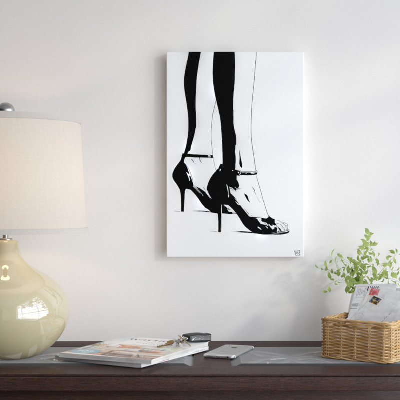 « chaussures x » par giuseppe cristiano, peinture sur toile tendue, H 48 po x l 32 po x P 1,5 po, Toile avec cadre noir
