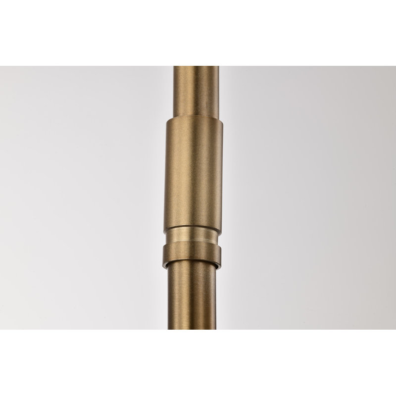 Mini luminaire suspendu en verre opale 1 lumière Stivers, Bronze brillant
