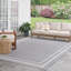 Tapis intérieur / extérieur gris tissé à la machine Aseneth-1291835243