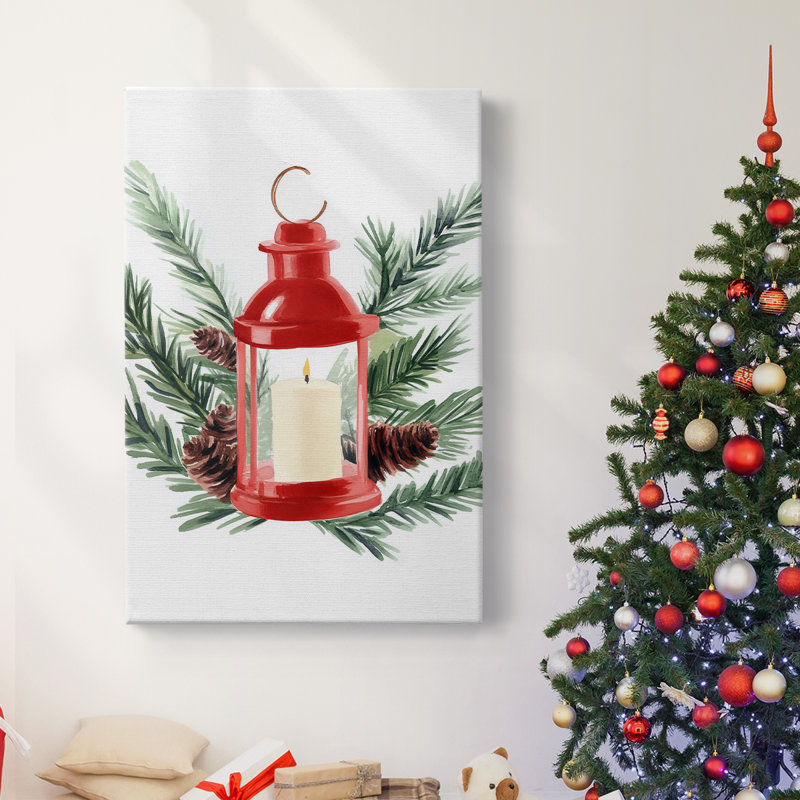 Art des Fêtes de Noël - Toile tendue avec châssis CCDL XXVI, H 18 po x l 12 po