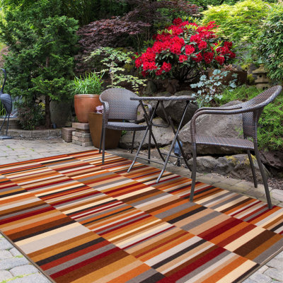 Arden Modern Striped Indoor/Outdoor Area Rug