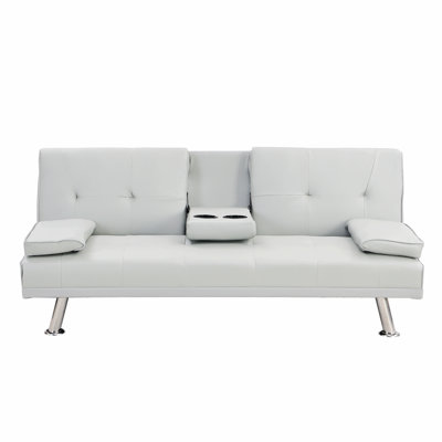 Sofa Bed With Armrest Two Holders WOOD FRAME by Wrought Studio