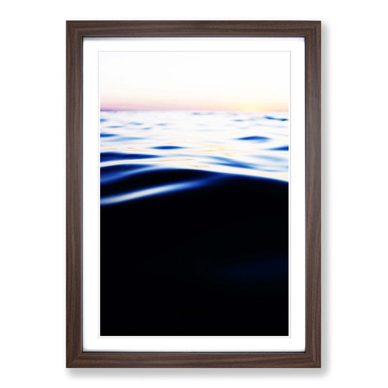Ocean Be Cool in Abstract - Picture Frame Photograph Print, Walnut Framed, 48cm H x 36cm W x 2cm D