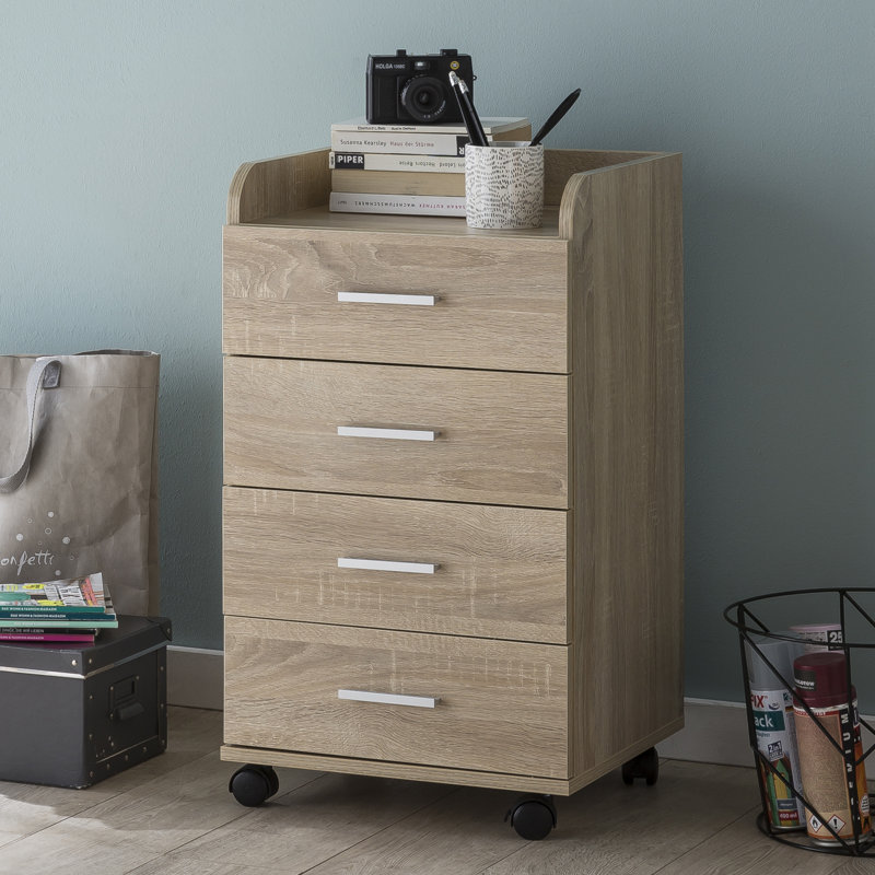 Landreneau 40 cm W 4 -Drawer Filing Cabinet, Brown