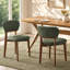 Chaise de salle à manger rembourrée en boucle de style milieu du siècle avec dossier incurvé (ensemble de 4)-1683102698