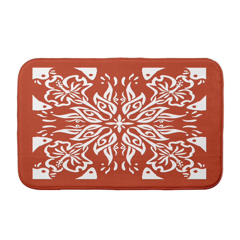 Tapis pour salle de bain Louie, H 18 po x L 30 po, Orange