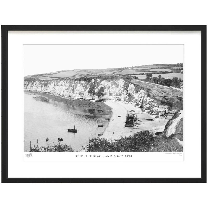 Beer, The Beach And Boats 1898 - Single Picture Frame Print, 60cm H x 80cm W x 2.3cm D