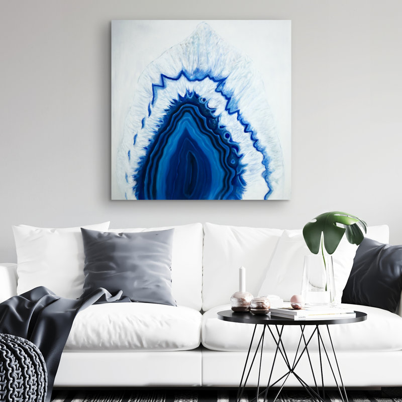 Agate geode slice - 32"x32" art on canvas