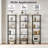 5-tier Glass Bookshelf, Tempered Glass Display Shelf, Modern Open Shelf Bookshelf, Slim Shelving Unit Bookcase For Living Room, Home Office, Bedroom, Black-1693483676