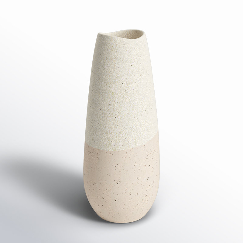 Jennifer Ceramic / Porcelain Table Vase, 13.98" H  x 5.91" W x 5.91" D