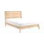Mobilier de chambre à coucher en bois de chêne naturel de style classique avec grand lit de style classique 1 pièce