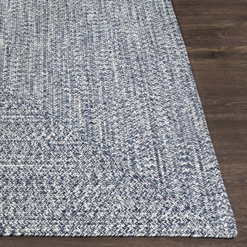 Tapis bleu marine intérieur / extérieur Leroux, Rectangle 8 pi 6 po x 11 pi 6 po