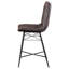Tabouret à hauteur de comptoir brun touffeté (ensemble de 2)-1165713224