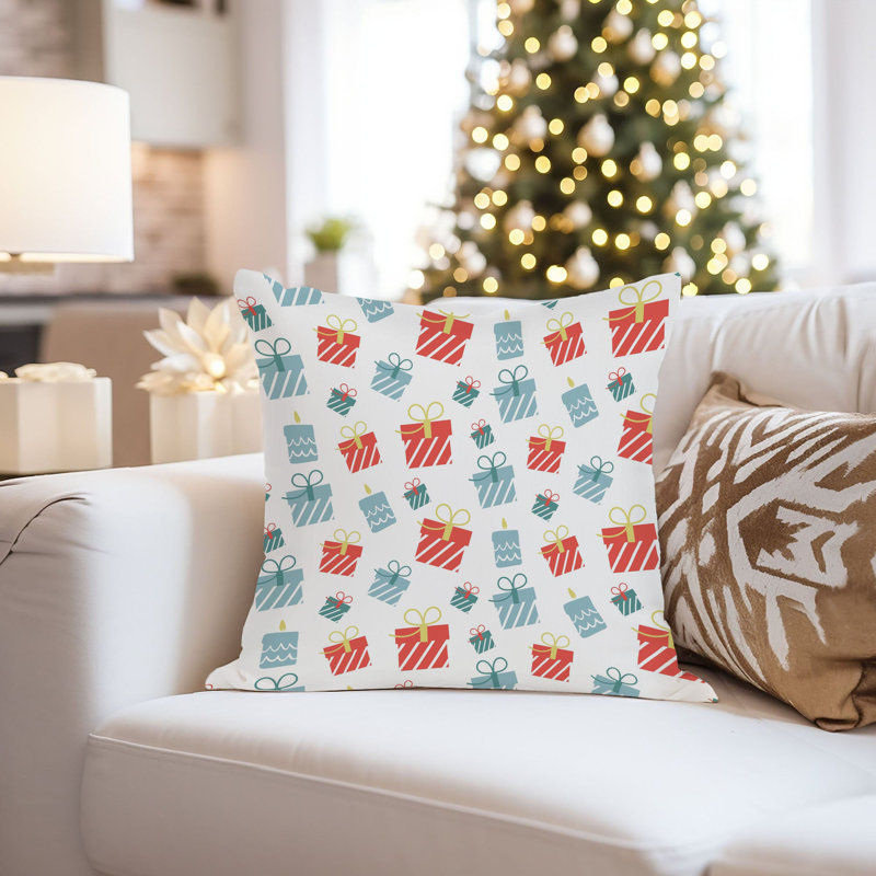 Holiday Christmas Presents Pattern I Modern, 16"H x 16"W