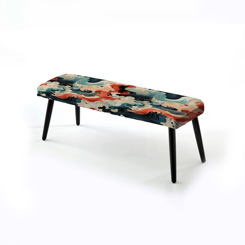 Calligraphy Essence - Banc oriental rembourré noir