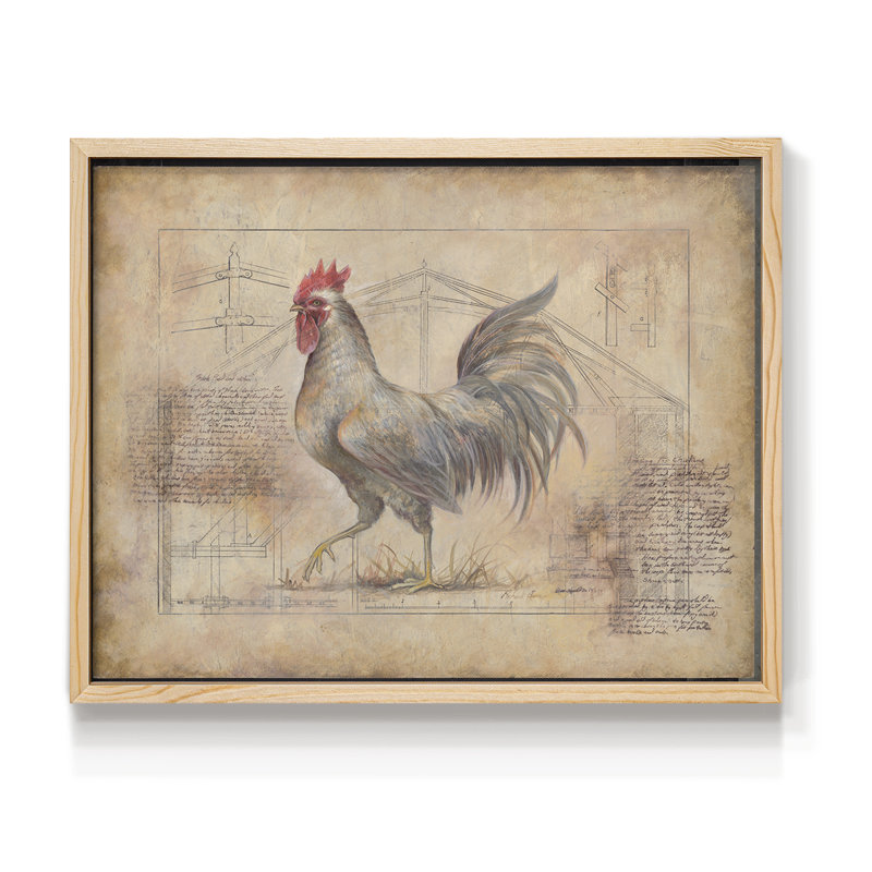 «Rustic Fowl II», reproduction encadrée, H 8 po x l 10 po, Naturel