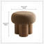 Tabouret champignon, siège en laine d'agneau, tuyau en PVC avec placage
