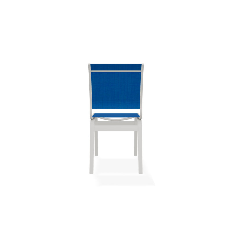 Chaise d'appoint de salle à manger Hiraku, Neige texturée, Bleu pacifique 28D