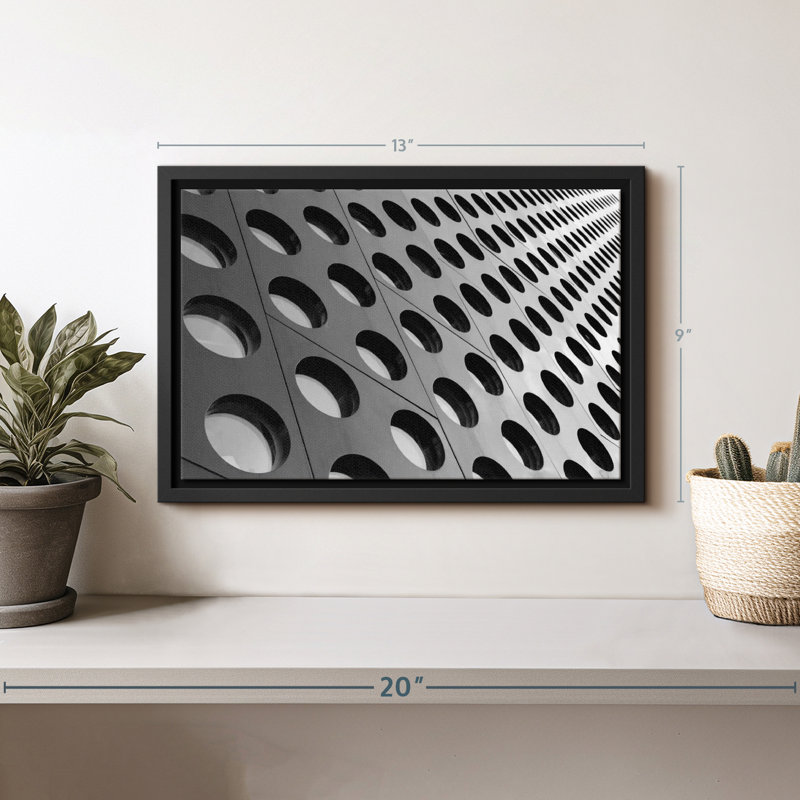 Circle Building Windows Canvas Print, 9" H x 13" W