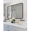 Miroir de salle de bain rectangulaire contemporain | Cadre épais en acier inoxydable-336024003-339271656