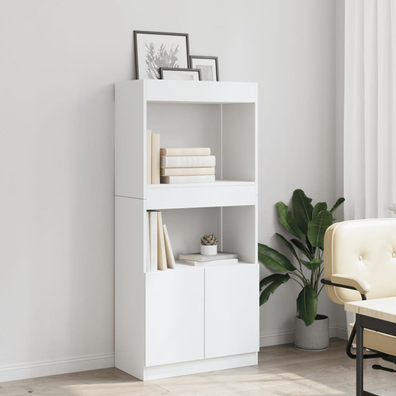 140cm H x 63cm W Standard Bookcase, White
