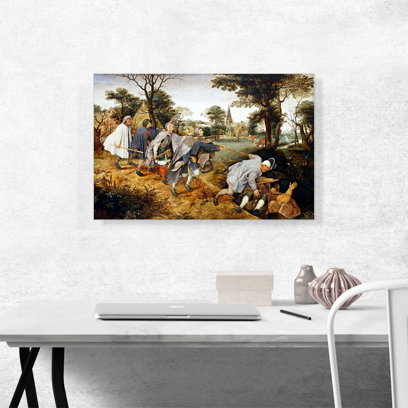 Reproduction d'art sur toile tendue, "The Blind leader the Blind 1568" par Peter Bruegel l'Ancien