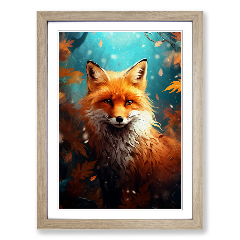 Single Picture Frame Print on Wood, Oak Framed, 34cm H x 25cm W