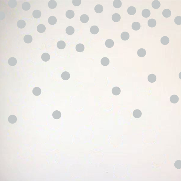 Adhésif décoratif à pois, H 48 po x l 78 po x P 0,01 po, Gris clair
