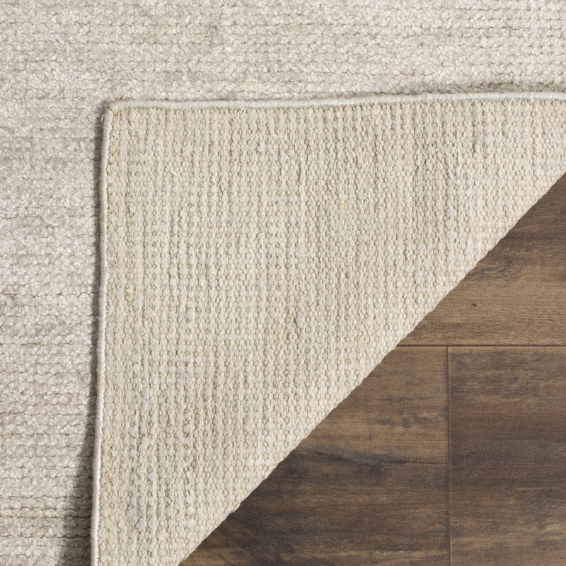 Tapis gris clair en coton et viscose McArthur Stone Wash, Rectangle 4 pi x 6 pi