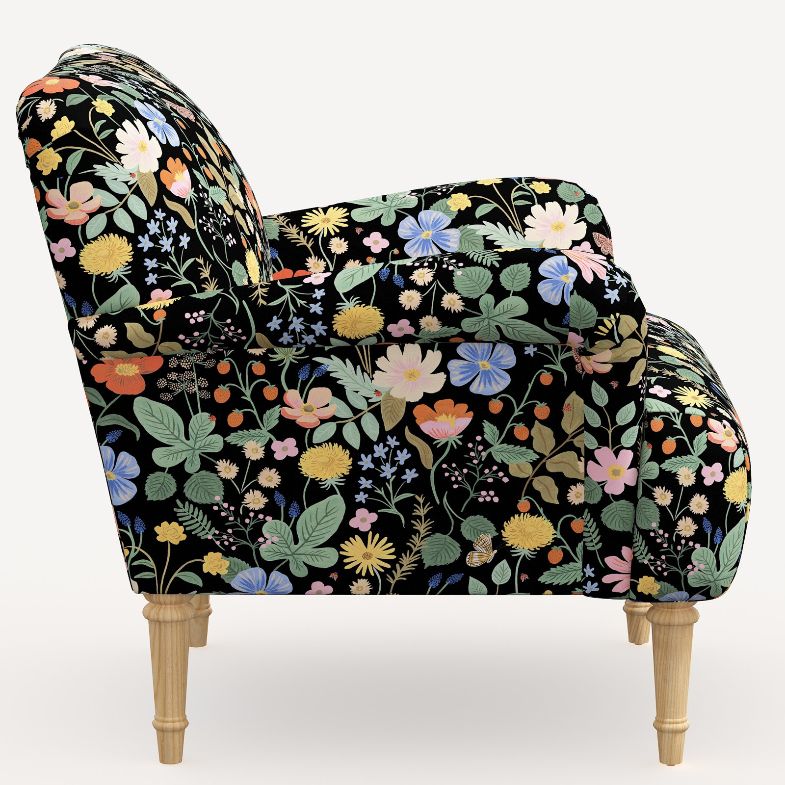 Rifle Paper Co. x Cloth & Company Bristol Armchair, Dahlia Multi, Natural