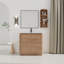 Meuble-lavabo autoportant de 36 po avec lavabo en céramique et porte à 2 compartiments à fermeture en douceur-777742786