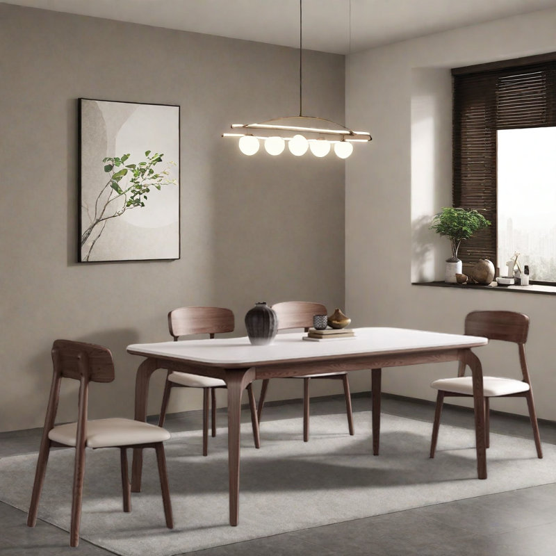 Ensemble repas pour 4 personnes Castano, H 29,5 po x L 55,1 po x l 31,4 po